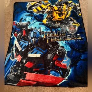 Blue and Red Throw Blanket